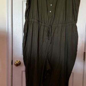 Knox Rose Dark Green Jumpsuit NWT